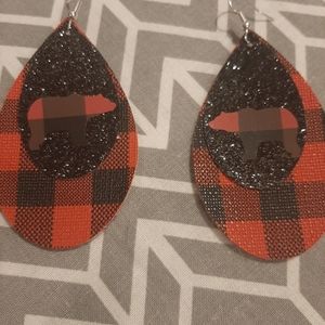 Lumberjack Earrings with Bear